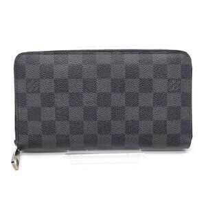 100% Authentic Louis Vuitton Organizer Damier Graphite Zippy Wallet